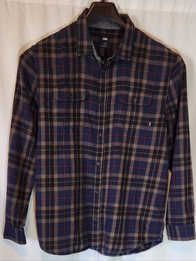 Vans Men's Plaid Sycamore Button-Down Flannel Shirt XL